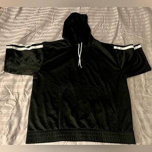Adidas Black Mesh Hoodie with Subtle Logo